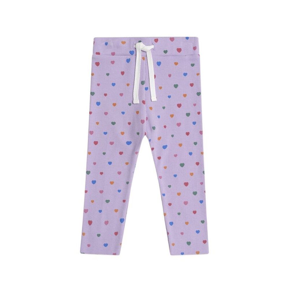 Huxbaby Girls I Heart Cake Rib Legging, Purple